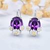 WINNICACA Leverback Earrings for Women Sterling Silver Flower Daisy Crystal