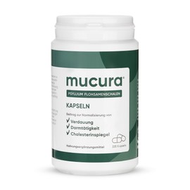 Mucura Psyllium Husk Capsules Pack of 225 – Quick & Easy to Take – Minimum 99% Purity – Digestive Support – Tasteless Fibre – Travel-friendly – Premium Psyllium Husk