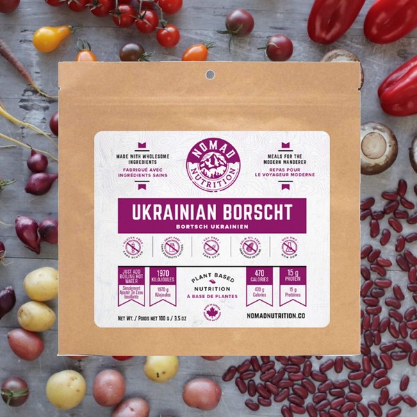 NOMAD NUTRITION - Ukrainian Borscht - Plant Based, Protein Packed,