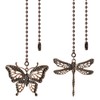 SHIFANQI Ceiling Fan Pull Chain, 2 Pack Copper Dragonfly Fan