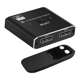 Comphic 8K DisplayPort Switch 2 in 1 Out/ 1 in 2 Out Display Port DP Switch Supports 8K30Hz 4K120Hz for PC Monitor Laptop Etc
