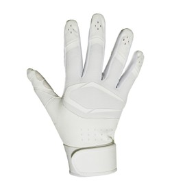 CUTTERS B353S Prime Hero 3.0 Solid Ambidextrous Baseball Softball Batting Gloves Medium White