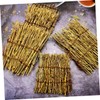 Mikinona 6pcs Bamboo Sushi Arrangement Table Trays for Eating Mini