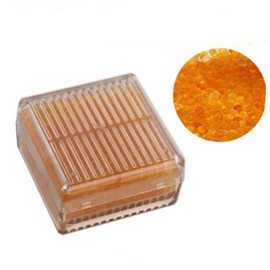 KONTONTY 2pcs Moisture Absorber Hanging Hygroscopic Box Dehumidifier for Wardrobe and Closet Reusable Desiccant Beads for Humidity Control Orange