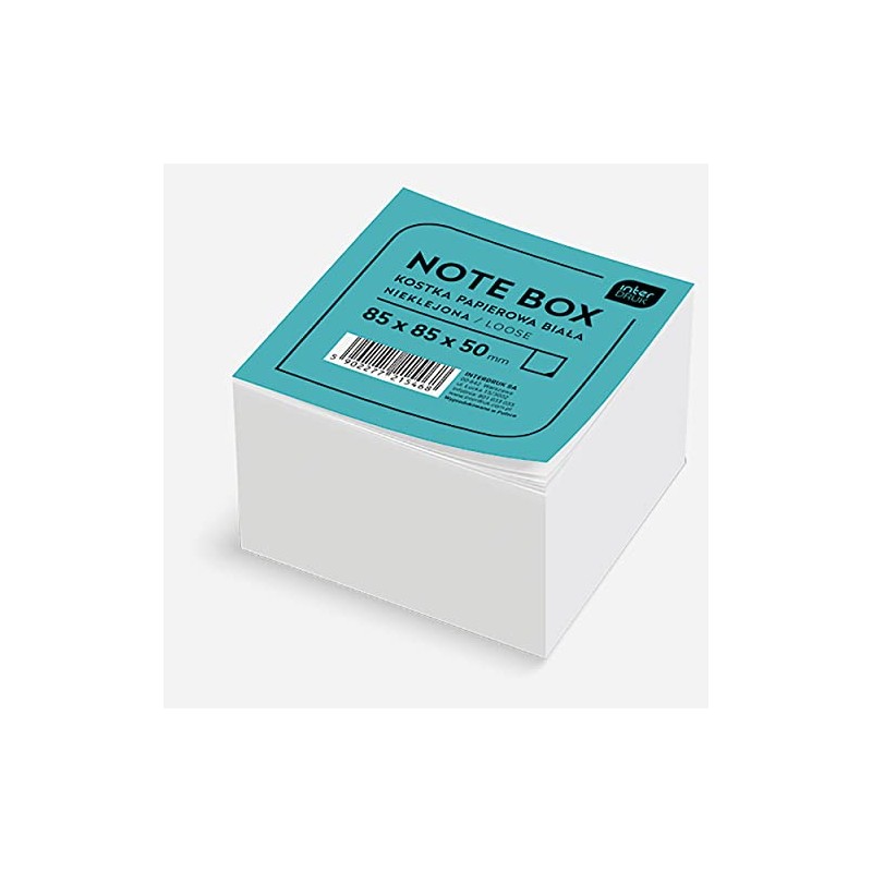 Interdruk KOSPAPNK5 White Memo Cube Loose Plain 85 x 85