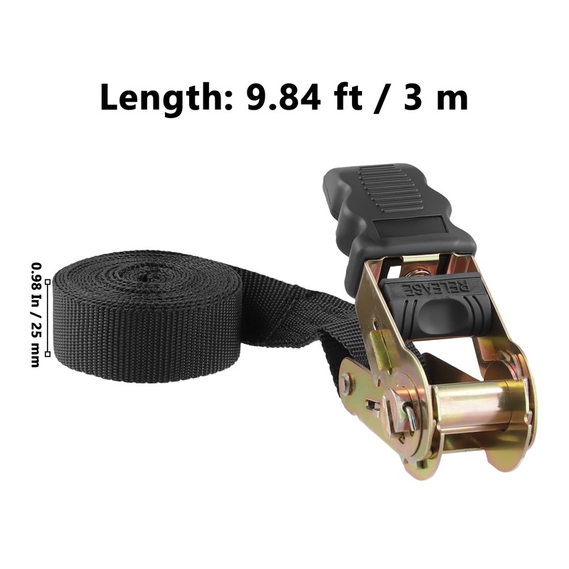 MUKLEI 8 Pack Endless Ratchet Straps, 1 Inch x 10