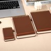 Yoment Top Spiral Notebook Leather Steno Pads 240 Pages Spiral