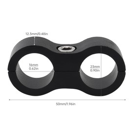 ePathChina 8Pcs AN8 Aluminum Alloy Hose Separator Clamp with Hexagon Wrench, Black Fuel Line Mounting Clamp for Gas Fuel Line