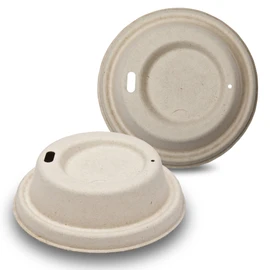 DISPOSABLE GREEN - Cup Lid for NEXTGEN Coffee Cups, Coffee Cup Lids Suitable for Single-Wall Disposable Coffee Cups, Made from Sugar Cane Pulp, Fits 6 & 8oz Disposable Coffee Cups, 100 Pack