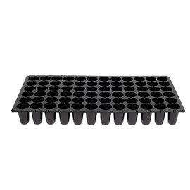 SUNPACK 21" x 11" Heavy Duty 72-Cell Circular Insert Tray, Black, 2.5" - Ideal for Greenhouses or Indoor Gardening - Holds Up to 72 Different Seeds