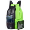 WANDF Swim Bag Mesh Drawstring Backpack with Wet Pocket for
