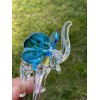 Unmarked Elephant Hand Blown Glass Figurine, Rear-view Mirror Car Accessories