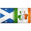 Scottish Flag Irish Flag Front Novelty Car Tag Sign with