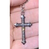 Silver Cross ✝️ Crystal Clear CZ Zipper Pull & Keychain