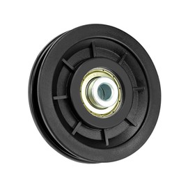 QWORK® 90 mm Nylon Pulley Universal Bearing Pulley Wire Rope Pulley for Gym Cable Machine Garage Door Pack of 4