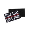 Fire Service Thin Red Line Union Jack Embroidered Patch-Hook &