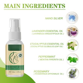 Foot Spray for Sweaty Feet, Foot Antiperspirant & Foot Odor Spray with Tea & Mint for Excessive Sweating,long Lasting Anti-sweat Deodorant, Armpits Hands and Feet Spray for Odor and Sweat