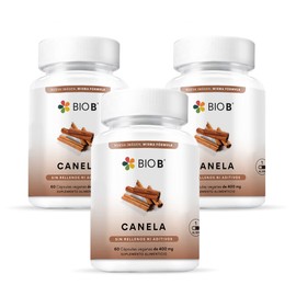 BIO B | Canela 3 Pack 60 cápsulas veganas cada uno