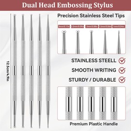 5Pcs Dotting Tools for Nail Art 2 Way Dotting Pen Tool Nail Art Tip Stainless Steel Dot Paint Pens Manicure kit Nail Art Tools Dotting Tools