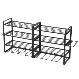 Unbranded Phefop Drill Holder Wall Mount Wall Mount 4 Layer Garage Storage Rack Detachable