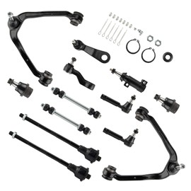 KAX Front Upper Control Arms w/Ball Joints+Sway Bars+Tie RodsReplacement for 2000-2006 Yukon SLT;SLE;Denali;SL RWD;4WD;AWD 5.3L;6.0L;4.8L Suspension Kit