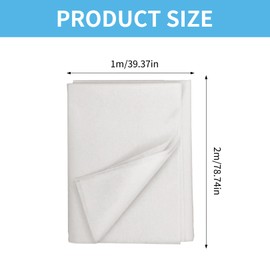 Iron-On White Wide Ironing Interfacing Fabric, White Non-Woven Insert, Lightweight One-sided Non-Woven Fabric, 200 x 100 cm Ironing Fleece Fabric, for Ironing Pleats, Sewing Crafts, Reinforced