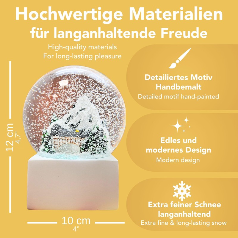 Christmas Snow Globe | Mountain Landscape with Bridge | Base