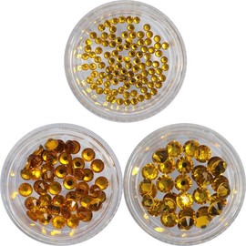 Nail Ssen Nail Art Nail Stone Parts MC Stone Round Topaz / 네일쎈 네일아트 네일스톤파츠 MC스톤 원형 토파즈