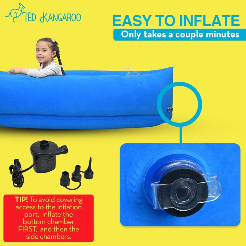 Sensory Chair for Kids - Inflatable Peapod for Children, Includes