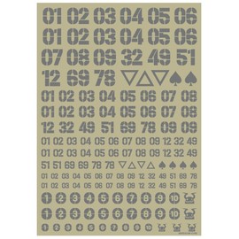 Haikyu Parts DZN-GRE DZ Number Decal, Gray, 1 Piece, Plastic Model Decal