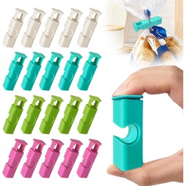 20PCS Clips para Bolsas de Alimentos, Pinzas para Bolsas de Alimentos con Resorte Incorporado, Reutilizables, 4 Colores, Cierre por Presión, Ideal para Pan, Bocadillo, Nuece y Legumbre