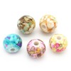 100 Round Acrylic Beads in Splatter Patterns 14mm Multicolor Beads