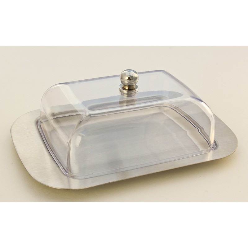 Zoie + Chloe Stainless Steel Butter Dish with Easy to