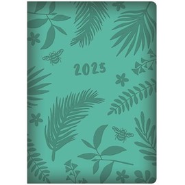 2025 Diary A5 week to view Glitter Paper with Holographic Fashion Diary (Embossed Pu Blue)