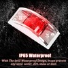 LiLoom 4 Pcs Trailer Side Marker Light, Chrome Armored 12
