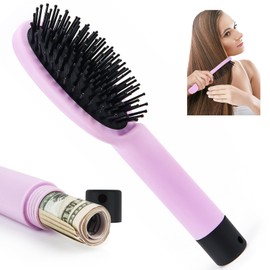 Travel Hair Brush, Labs Hair Brush with Secret Compartment, Diversion Brush for Hiding Cash, Small Jewellery, Portable Storage Hair Brush for Travel or Home