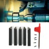 5PCS 3/8in Indexable Turning Tool Holder Lathe Bit Set 60°/75°/90°