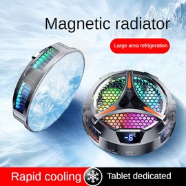 Gokelomg X42 Tablet Cooler RGB Lighting 10 cm Magnetic Semiconductor Cooler Fan for Tablet
