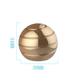 Apqdw Kinetic Spinner Desk Toy, 1.54'' Stress Relief Desk Toys Ball, Anti Anxiety Desk Gadgets Sensory Toys for Adults Women Men, Birthday Christmas Day Gift (39MM, Gold)