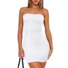 OFEEFAN Night Out White Dress Women White Graduation Dress M