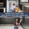 RORMGO 19.7" Secure Black Refrigerator Lock with Keys Childproof Cable
