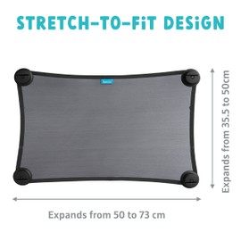 Munchkin Stretch to Fit Car Window Shade with UV Protection for Kids,Baby. Max Protection Removable Sun Shade, Adjustable, fits Windows to 73 x 50cm, Essential Baby Car Accessories