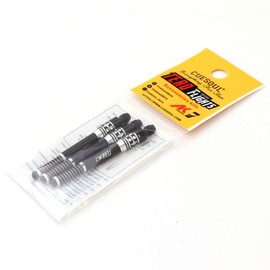 CUESOUL Cañas de Dardos TERO AK7 de Aluminio con Resorte Integrado telescópico para Dardos de Punta de Acero y Dardos de Punta Blanda, Juego de 3 Piezas, Negro, Length-53.1mm
