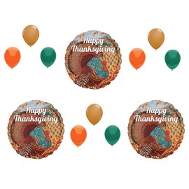 Happy Thanksgiving Turkey Party Balloons Decorations Supplies