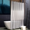 NTBAY EVA Semi-Transparent Clear Shower Curtain with Gray and White