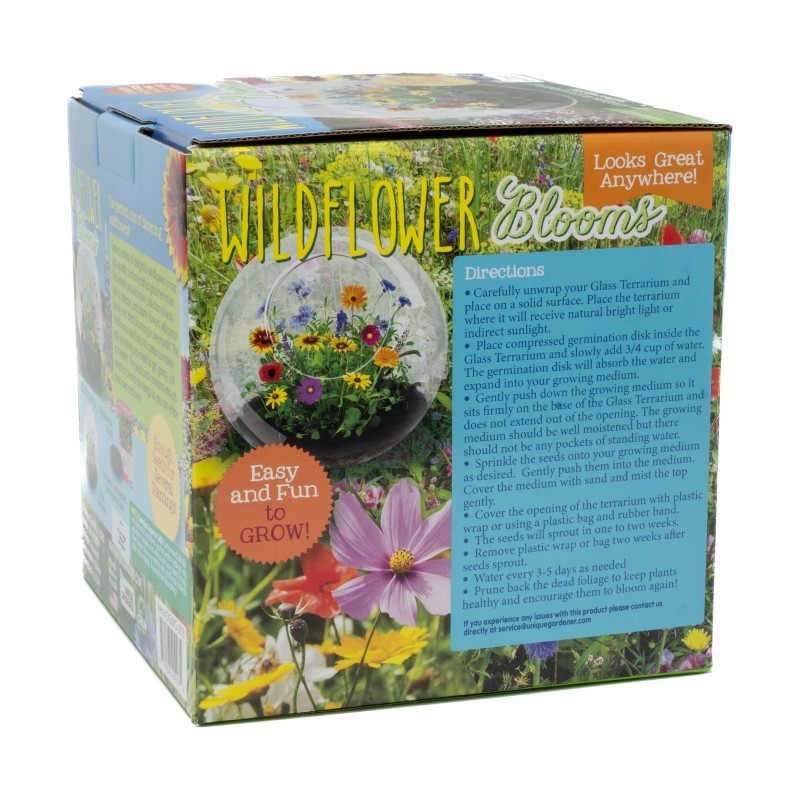 Unique Gardener New - Unique Gardener Glass Terrarium - Wildflower