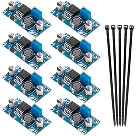 LM2596 DC-DC Buck Converter Module, 8 Pack Adjustable Voltage Regulator, 3.2V-46V Input (Recommended ≤40V), 1.25V-35V Output, 3A Max, Step Down Power Supply for Arduino, LED, DIY Projects