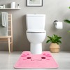 NIGOWAYS Toilet Rug - Pink Axolotl Rugs U Shaped Washable,Soft