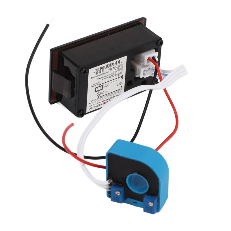 DC Ammeter Digital Current Voltage Meter with Hall Sensor, LED