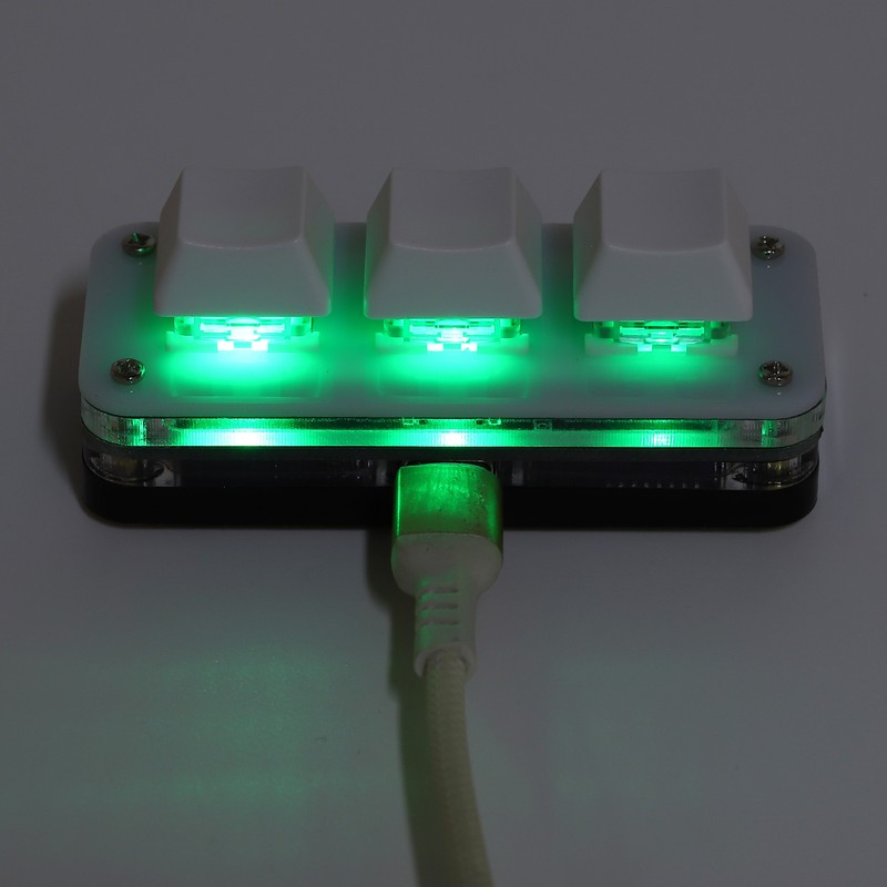 3 Key Mini Keypad USB Mechanical Gaming Programmable Macro Keyboard